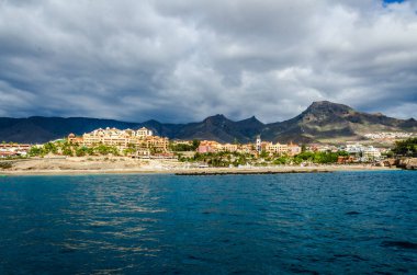 Tenerife, kanarya adaları, İspanya. Sahilden güzel bir manzara.