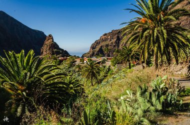 Akdeniz adasının dağlarının güzel manzarası.