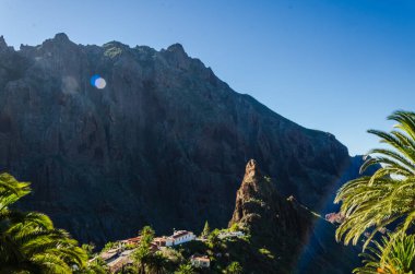 tenerife, İspanya - Eylül 29, 2018: 00 Dağın tepesinden görüş