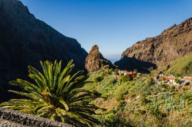 Tenerife 'deki La Gomera köyü, kanarya adaları..