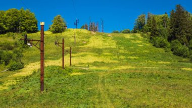 Dağlardaki ormanın güzel manzarası