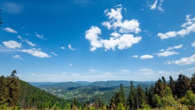 Ukrayna 'nın patika dağlarında güzel bir manzara