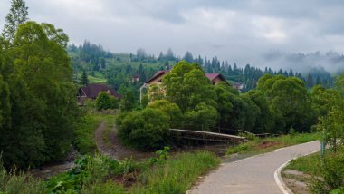 Dağlardaki bir köye giden yol.