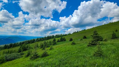 Bulutlu dağ manzarası