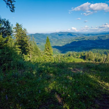Güzel bir dağ manzarası.