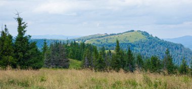 Arka planda dağ sırası olan güzel bir manzara.