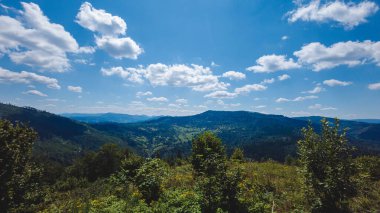 Ukrayna Karpatları 'nın güzel manzarası. güneşli bir gün.