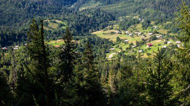 İsviçre Alplerinde bir dağ manzarası