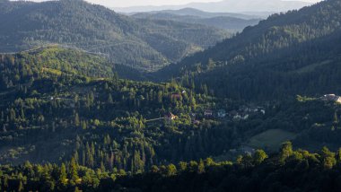 Karpat Dağları 'nın dağ manzarası.