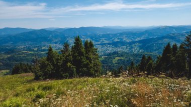 Yazın dağların manzarası