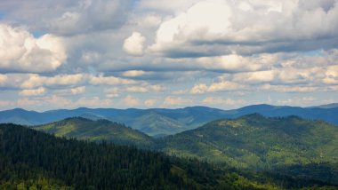 Karpat Dağları. Ukrayna. Güzel manzara.