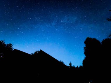 Samanyolu ile gece manzarası