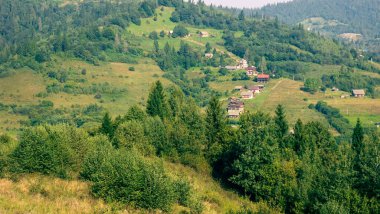 Karpatya dağlarında yaz manzarası