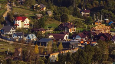Rotatra köyünün tepesinden manzara. Slovakya