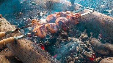 Izgarada şiş pişirmek