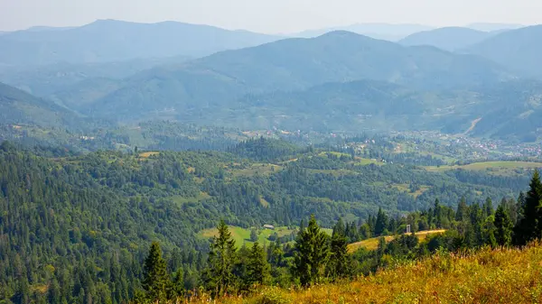 Karpatlar 'daki dağ manzarası, yaz.