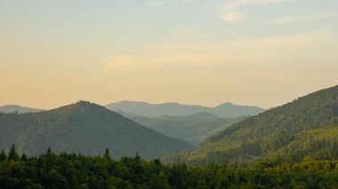Demokrasnaya polyana, Soçi, Rusya 'daki dağların manzarası.