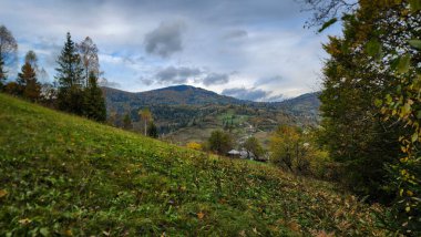 Dağ ve ormanla dolu güzel bir manzara.