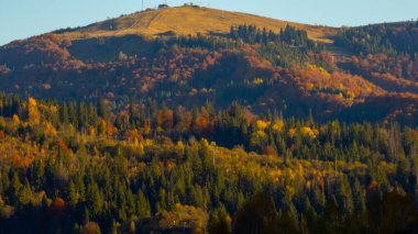 Sonbaharda dağların güzel manzarası