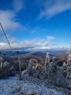 dağ manzarası ile kar kış