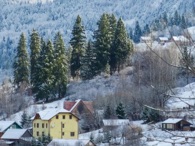 a view of a mountain village