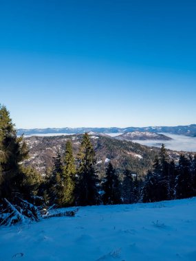Tatras, Slovakya 'da güzel bir kış manzarası