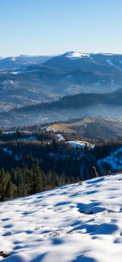 Bulgaristan 'ın Sofya Şehir Bölgesi Vitosha Dağı kış manzarası