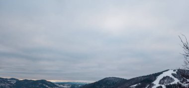 Karpatlar, Ukrayna 'da kış manzarası