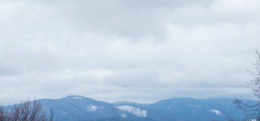 Karlı güzel kış manzarası