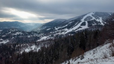 Karlı güzel kış manzarası