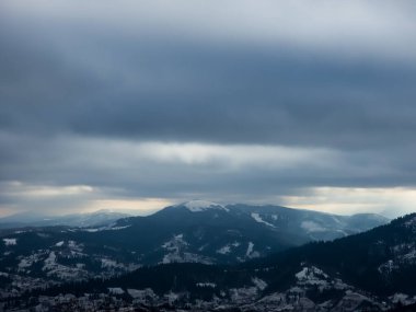dağ manzarası ile kar kış