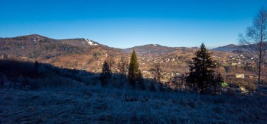 Bol karlı güzel kış manzarası