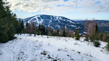 Karlı güzel kış manzarası