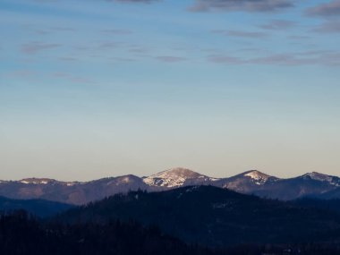 Karpat dağlarındaki dağ manzarası