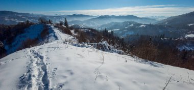 Kış Dağları, Karpatlar, Ukrayna, Avrupa