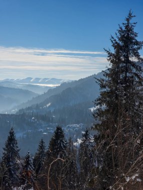 Karlı güzel kış manzarası