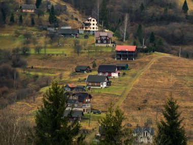 Karpatların köyü. ukraine.
