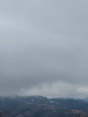 Karpatlar 'da kış, Ukrayna.