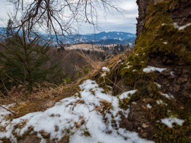 Karpat Dağları 'nda kış manzarası
