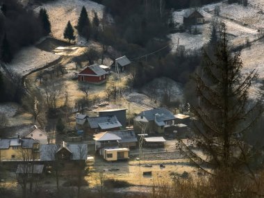 Karpatya dağlarında kış