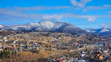 Kış manzara Transylvania'da