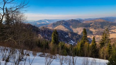 dağ manzarası ile kar kış