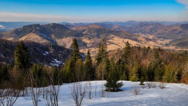 Karpatya dağlarında kış
