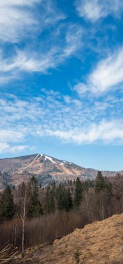 Çek Cumhuriyeti dağlarında kış manzarası