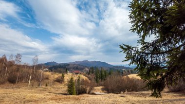 Karpatlar 'da sonbahar manzarası, Ukrayna.