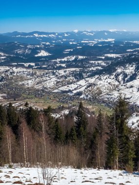 Vitoşa Dağı ve İspanya ile kış manzarası
