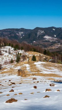 güzel kış manzara dağ