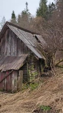 Köy yolundaki eski ahır.