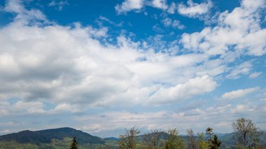 Karpatlar 'daki dağların güzel manzarası