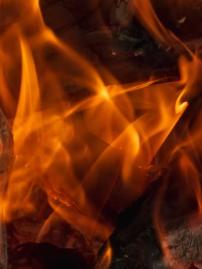 ateş yanan ahşap dokusu arka planı